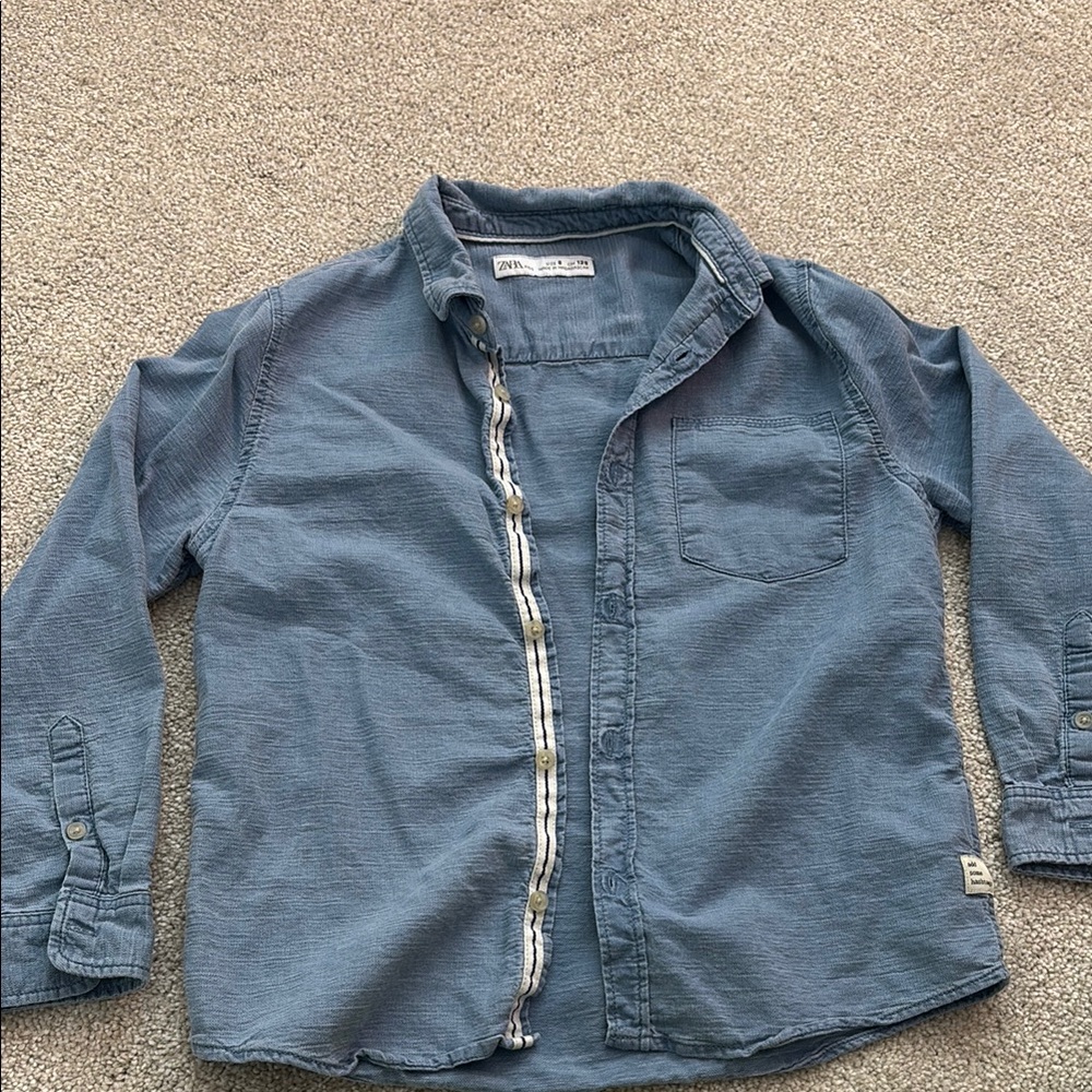 Blue Button-Up Shirt